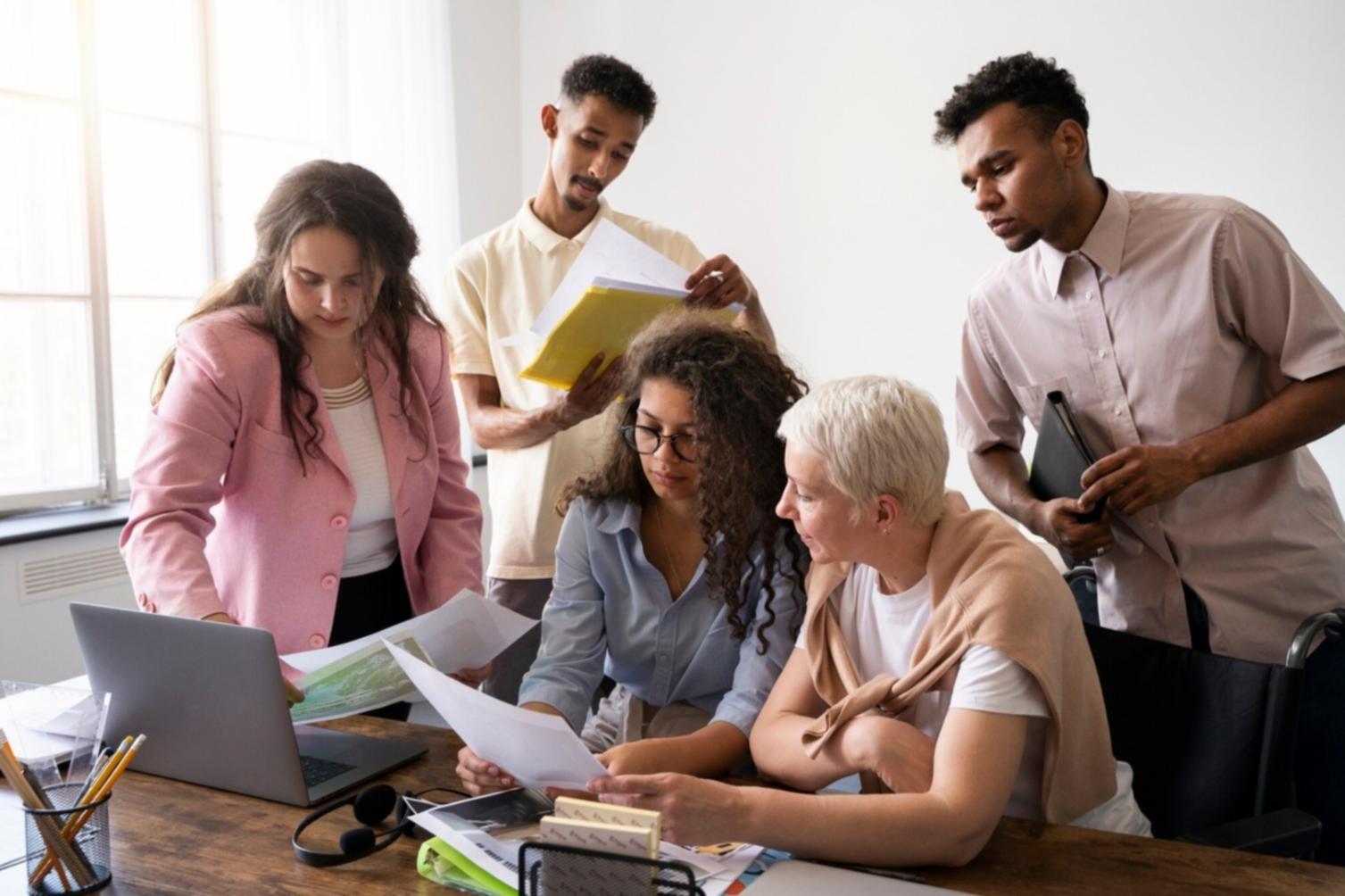 Strategiemeeting mit Finanzexperten